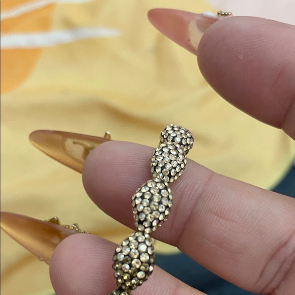 Atelier Swarovski Elegant Gold-Tone Women's Large Hoop Earrings